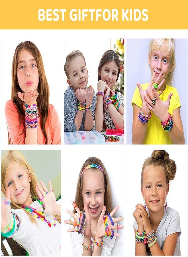 Patpat مجموعة باتبات® لصنع أكثر من 1150 رباط مطاطي، تتضمن 20 لونًا مختلفًا، مجموعة صنع أساور مطاطية بألوان قوس قزح، هدية مثالية للفتيات والأطفال، مع نول، ودلايات، وخطافات، وخرز، وخيوط كروشيه، ومجموعة مشابك. - Image 5
